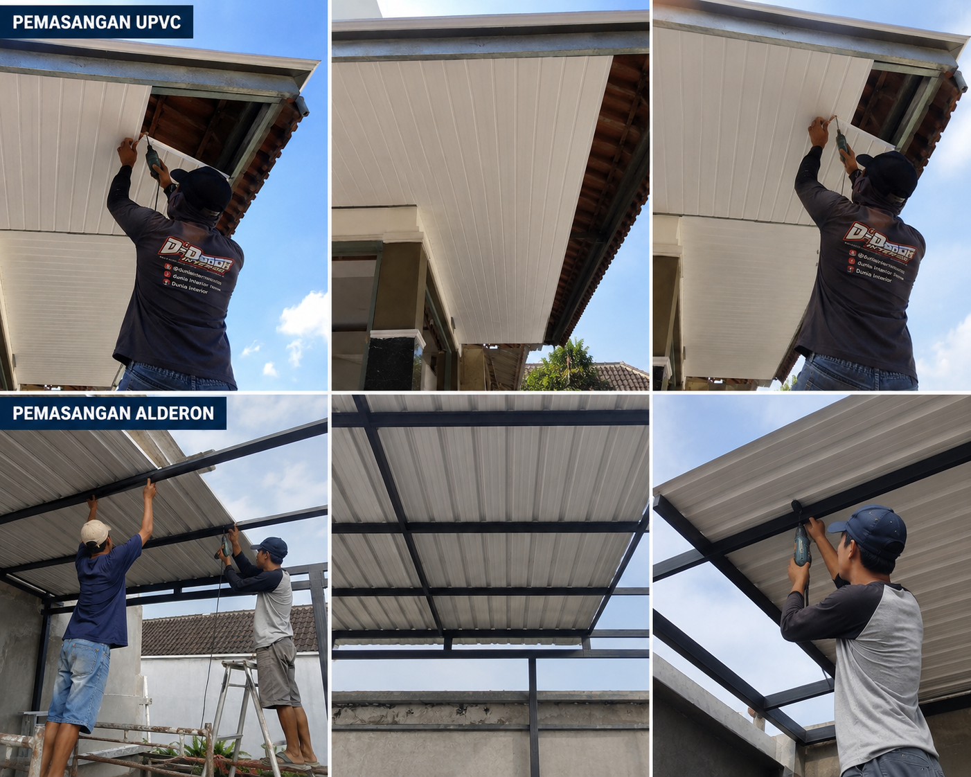 Pemasangan Atap UPVC